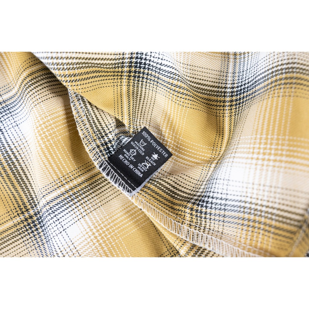Dixxon Flannel The Sutter Womens Medium Yellow Plaid Excellent D-Tech Snap Shirt - Picture 8 of 8